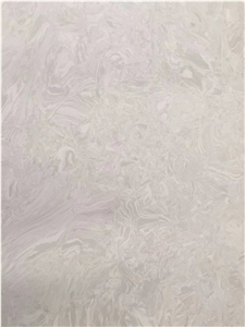 Hot Sales Hermes Grey Engineered Stone Polished Slab