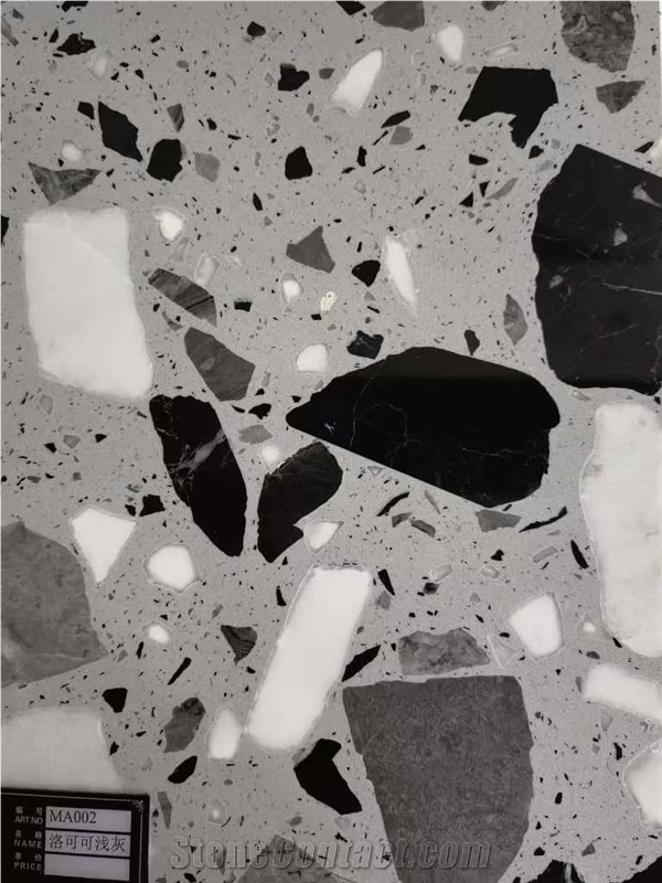 Quality Assured Rococo Light Grey Quartz Stone Slab & Tile
