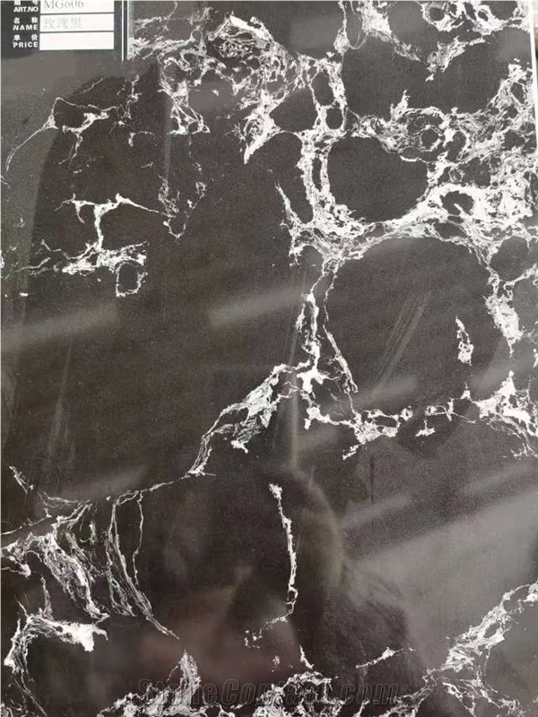 Reliable Quality Rosa Black Polished Quartz Slab