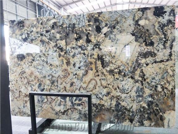 Golden Butterfly Brazil Origin Polished Granite Slab