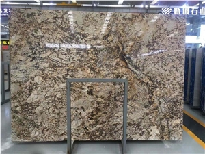 Phantom Gold Flower Elegant Sharp Polished Slab