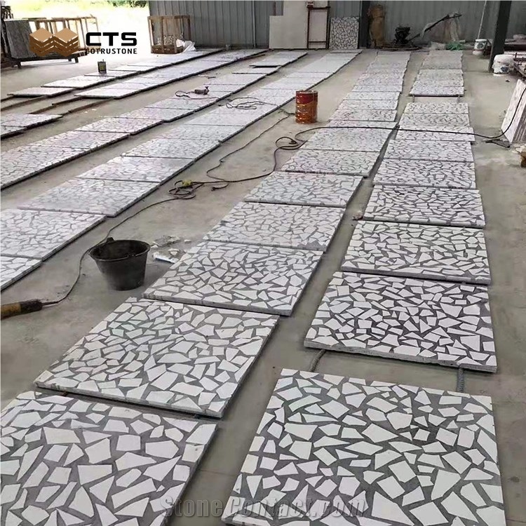 Dark Terrazzo Slabs Interior Business Building Decor Tiles