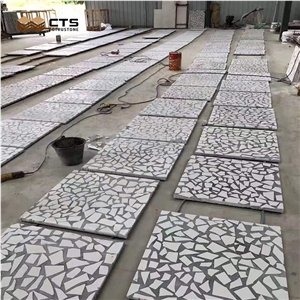 Dark Terrazzo Slabs Interior Business Building Decor Tiles