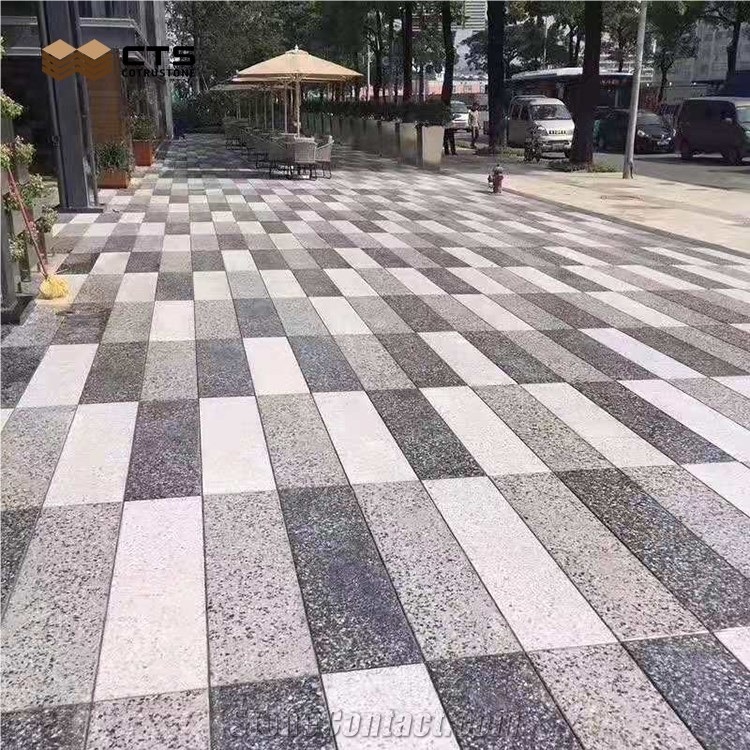 Dark Terrazzo Slabs Interior Business Building Decor Tiles
