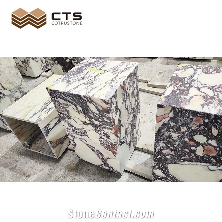 Bvlgari Viola Marble Decorative Furniture Square Display Stand Tops