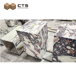Bvlgari Viola Marble Decorative Furniture Square Display Stand Tops