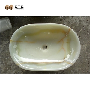 Onyx Basin White Jade Sink Factory Direct Cheap Villa Decor