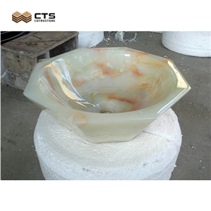 Onyx Basin White Jade Sink Factory Direct Cheap Villa Decor
