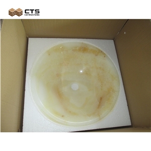 Onyx Basin White Jade Sink Factory Direct Cheap Villa Decor