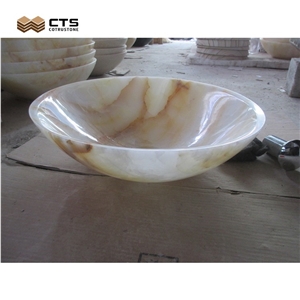 White Jade Onyx Sink Nice Surface Grain Nice Price Basin