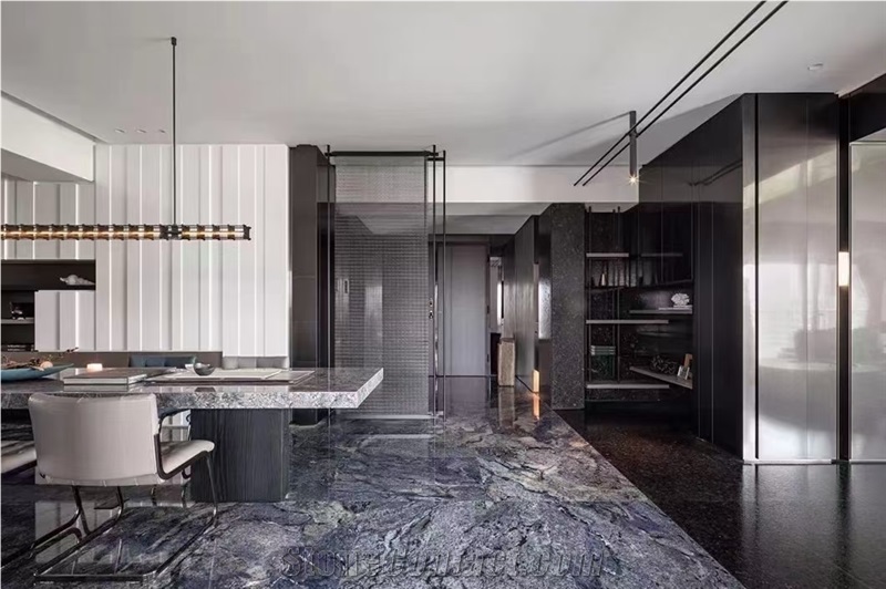 Azul Bahia Granite Polished Slabs Tiles 12245#