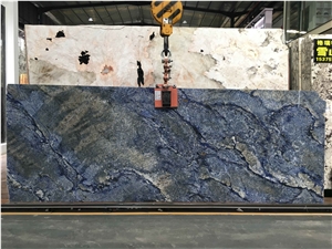 Brazil Blue Granite Azul Bahia Polished Slabs