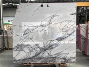 Italy Blue Ice Marble Polished Slab Tile