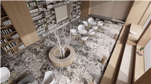 Silver Fox Granite Polished Slabs Tiles