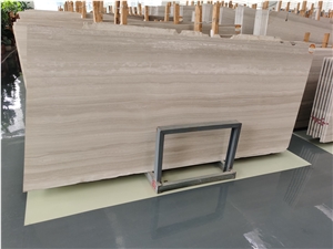 White Wood Grain Marble Polished Slabs