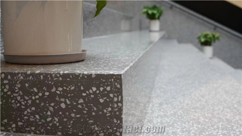 Indoor Cement Terrazzo Stairs High Quality Slab Blocks