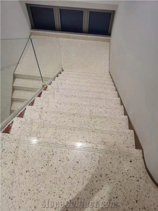 Indoor Cement Terrazzo Stairs High Quality Slab Blocks