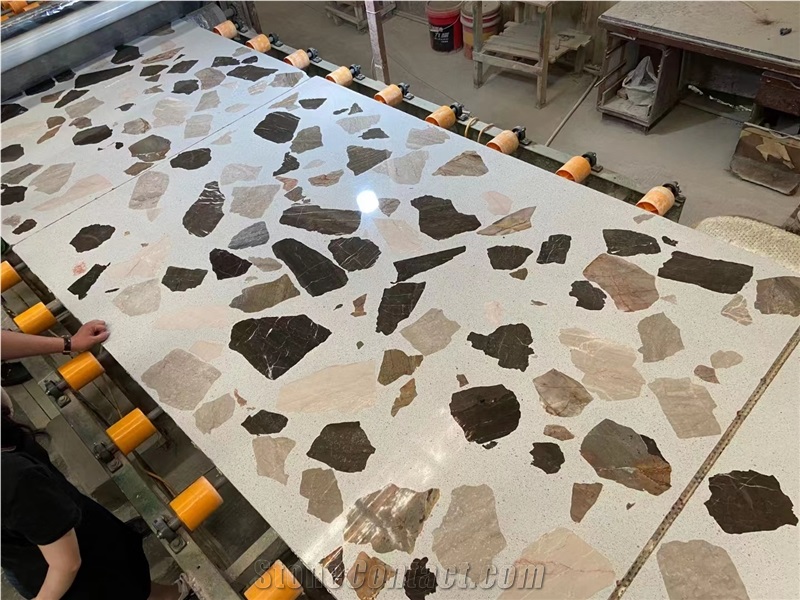 Nature Aggregate Previous Personalized Cement Terrazzo Stairs, Steps