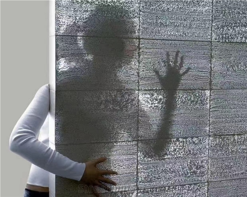 New Translucent Cement Terrazzo Slab Tile White