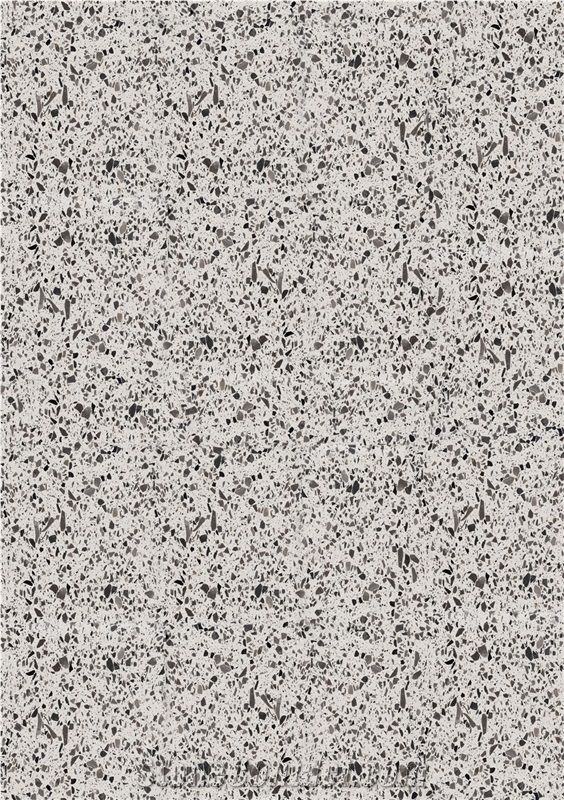 White Grey Cement Terrazzo Personalized Aggregate Tile