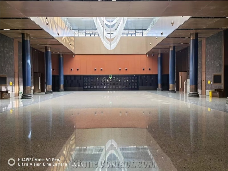 Xiongan New District Flooring Cement Terrazzo Tile