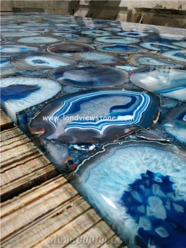 Backlit Blue Agate