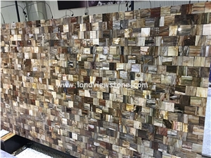 Brown Semiprecious Gem Stone Petrified Wood Slab
