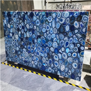 Semi Precious Surfaces Blue Agate Slabs