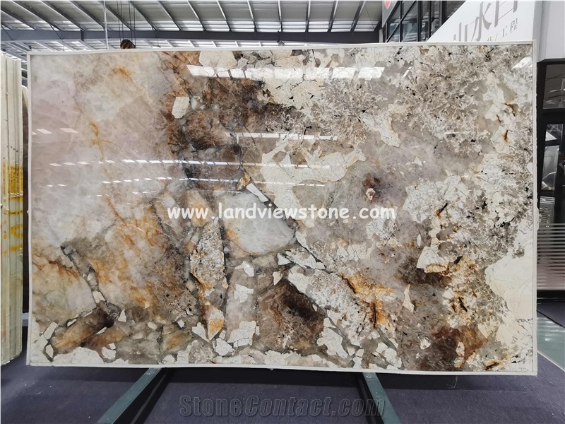 Pandora White Granite Slab For Wall And Floor Tiles