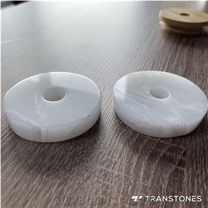 Alabaster Resin Backlit Cup Lid