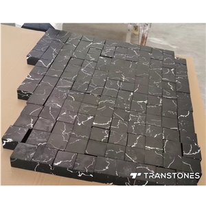 Matt Black Onyx Slab Marble Faux Stone LCP Trilogy Plot
