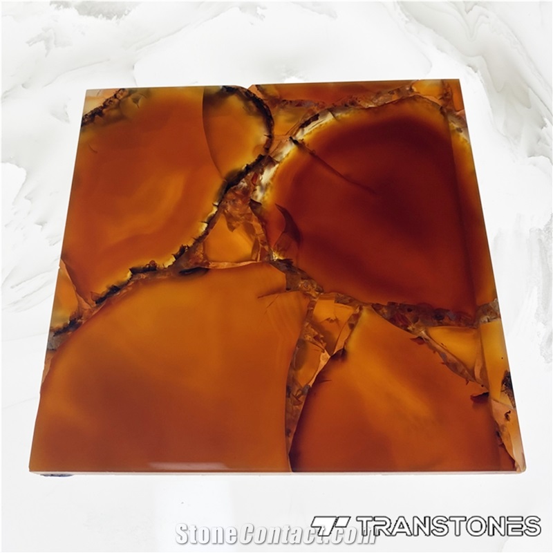 Onyx Slabs Price Decorative Wall Panel Orange Agate Stone