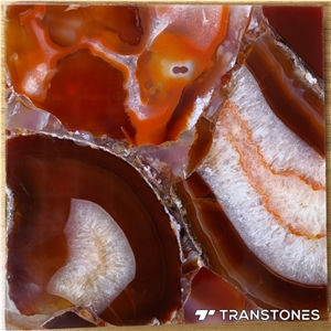 Tiles & Onyx Stone Natural Red Crystal Semi-Precious Agate