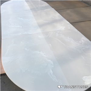 White Artificial Onyx Backlit Alabaster Sheet For Wall Decor