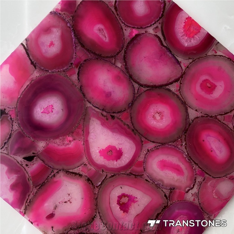 Wholesale Gemstone Slab Glossy Agate Tiles, Semiprecious Stone Slabs