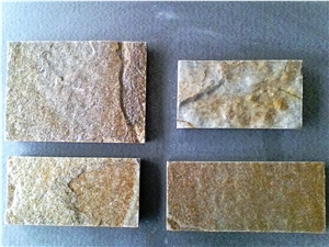 Yellow Pearl Stone Pieces, Gneiss Stone Tiles