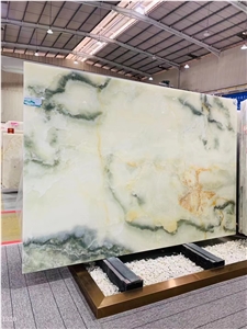 Abiazan White Onyx Slab In China Stone Market