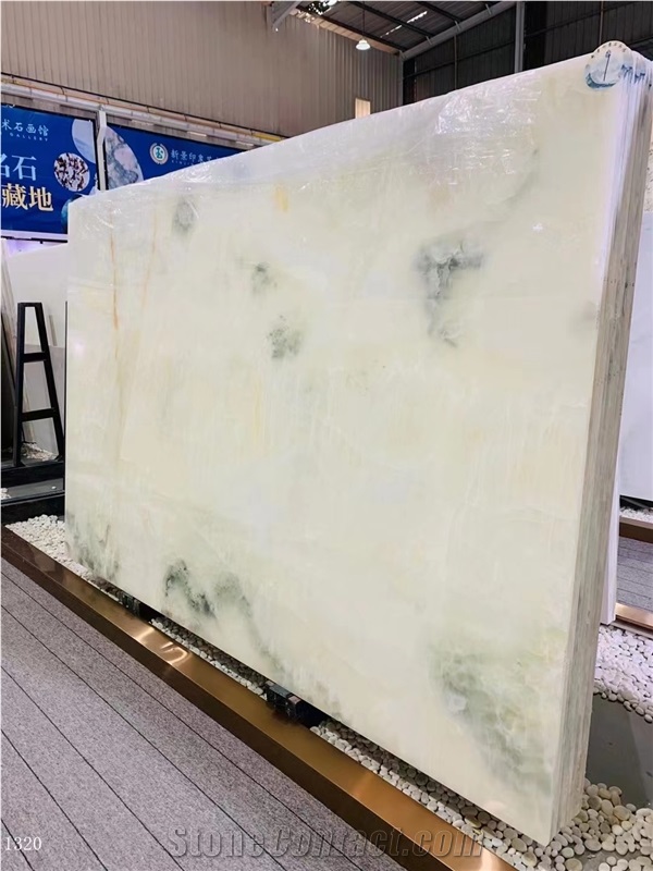 Abiazan White Onyx Slab In China Stone Market