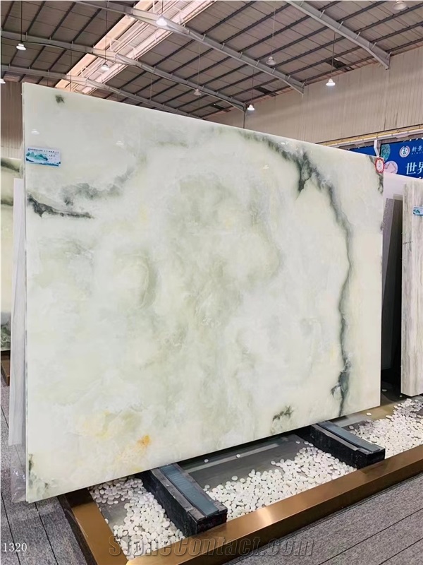 Abiazan White Onyx Slab In China Stone Market