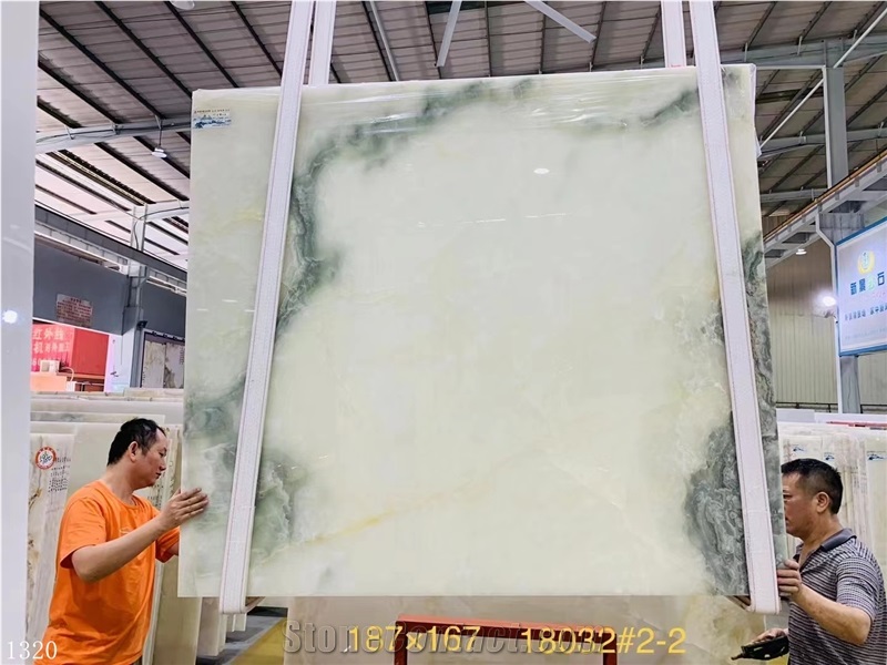 Abiazan White Onyx Slab In China Stone Market