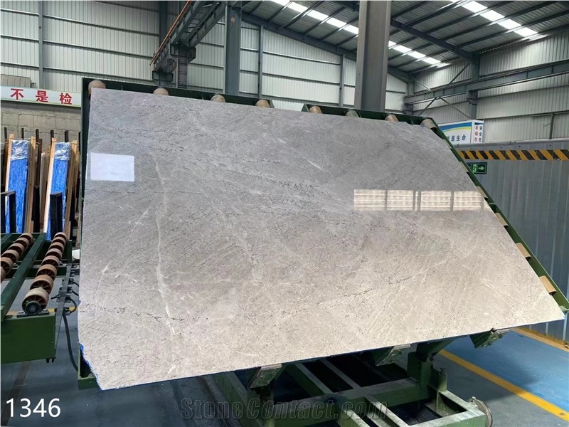Castle Grey Marble Tundra Light Grey Marble Slab In China
