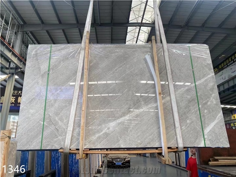 Castle Grey Marble Tundra Light Grey Marble Slab In China