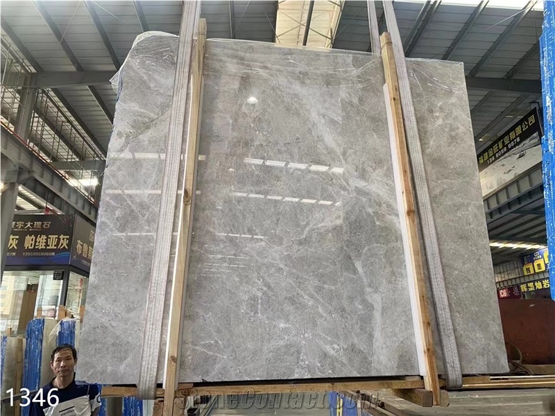 Castle Grey Marble Tundra Light Grey Marble Slab In China
