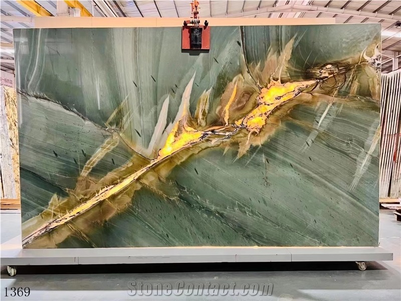 Cristallo Twilight Quartzite Botanic Green Slab Tile
