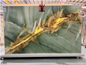 Cristallo Twilight Quartzite Botanic Green Slab Tile