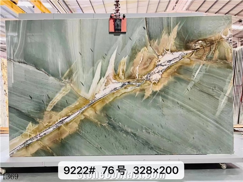 Cristallo Twilight Quartzite Botanic Green Slab Tile