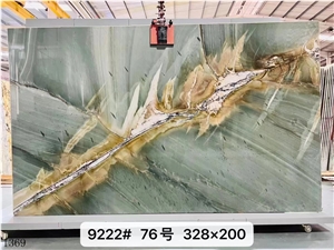 Cristallo Twilight Quartzite Botanic Green Slab Tile