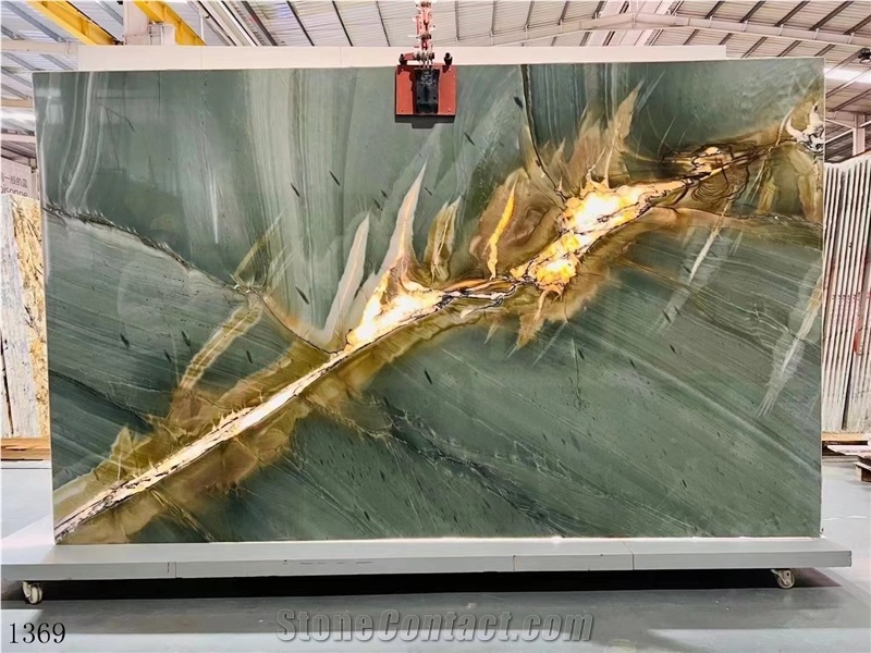 Cristallo Twilight Quartzite Botanic Green Slab Tile