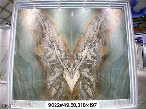 Cristallo Twilight Quartzite Botanic Green Slab Tile