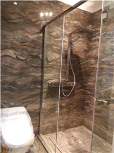 Golden Silk Road Quartzite Green Fusion Wow Slab In China